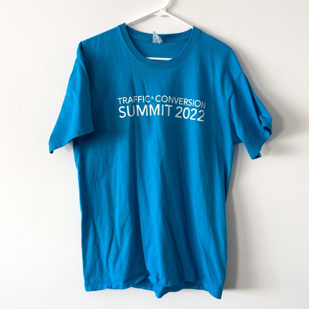 Port & Company Traffic & Conversion Summit 2022 Blue Unisex T-Shirt 100% Cotton
